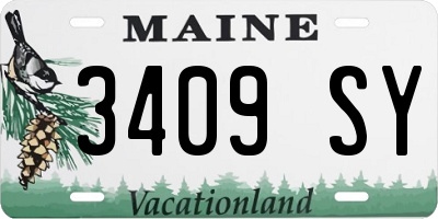 ME license plate 3409SY