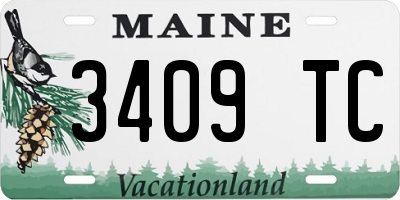 ME license plate 3409TC