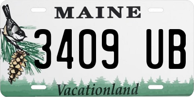 ME license plate 3409UB