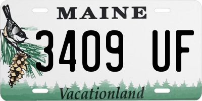 ME license plate 3409UF