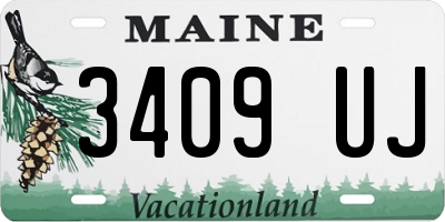 ME license plate 3409UJ