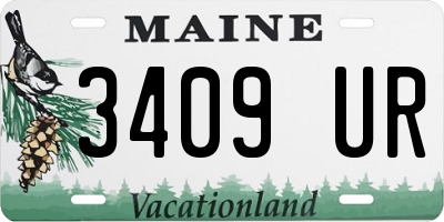 ME license plate 3409UR