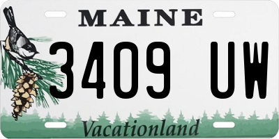 ME license plate 3409UW