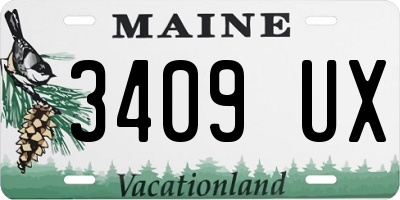 ME license plate 3409UX