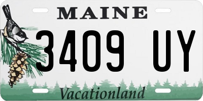 ME license plate 3409UY