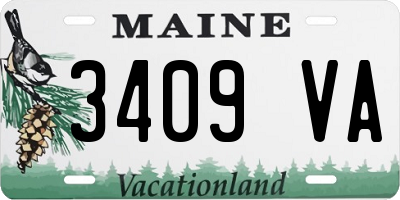 ME license plate 3409VA