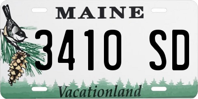 ME license plate 3410SD