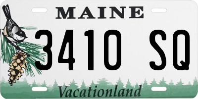 ME license plate 3410SQ