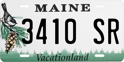 ME license plate 3410SR
