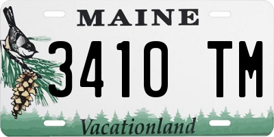 ME license plate 3410TM