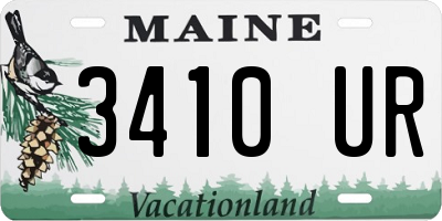 ME license plate 3410UR