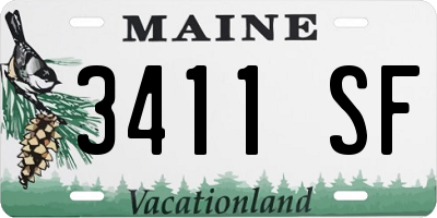 ME license plate 3411SF