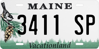 ME license plate 3411SP