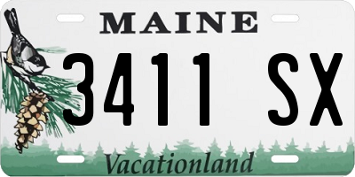 ME license plate 3411SX