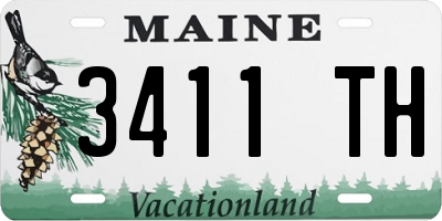 ME license plate 3411TH