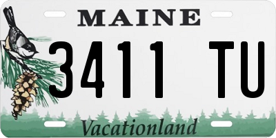 ME license plate 3411TU