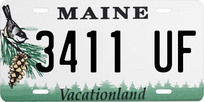 ME license plate 3411UF