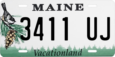 ME license plate 3411UJ