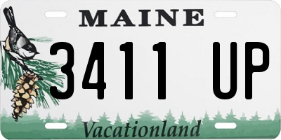 ME license plate 3411UP