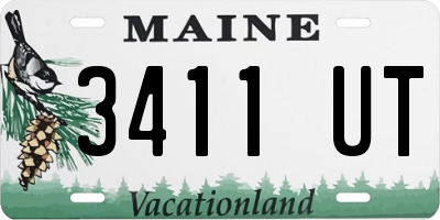 ME license plate 3411UT