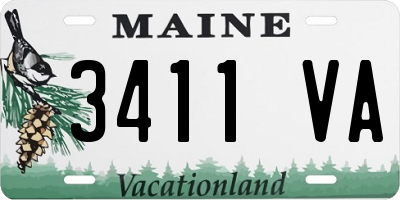ME license plate 3411VA