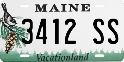 ME license plate 3412SS