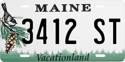 ME license plate 3412ST