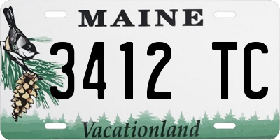 ME license plate 3412TC