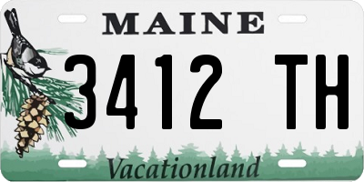 ME license plate 3412TH