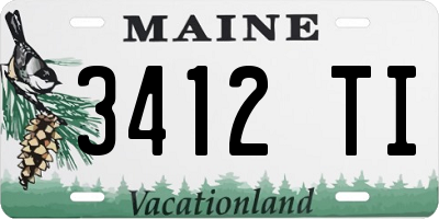 ME license plate 3412TI
