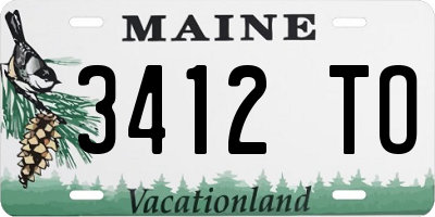 ME license plate 3412TO