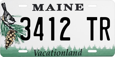 ME license plate 3412TR