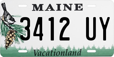 ME license plate 3412UY