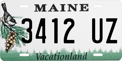 ME license plate 3412UZ