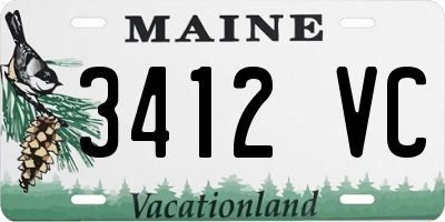 ME license plate 3412VC