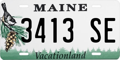 ME license plate 3413SE