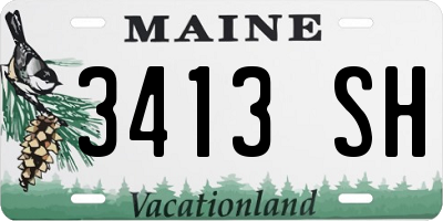 ME license plate 3413SH