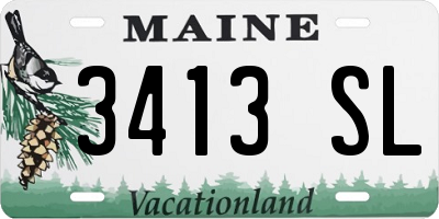 ME license plate 3413SL