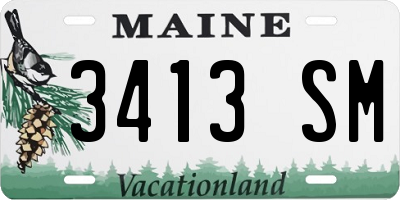 ME license plate 3413SM