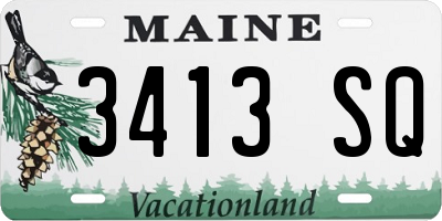 ME license plate 3413SQ