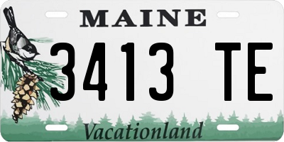ME license plate 3413TE