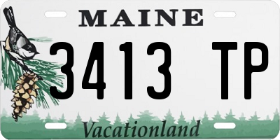 ME license plate 3413TP