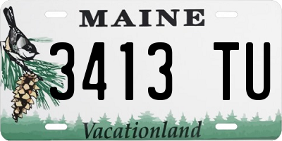 ME license plate 3413TU