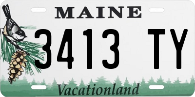 ME license plate 3413TY