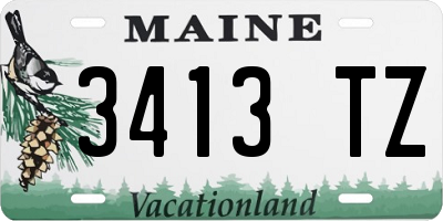 ME license plate 3413TZ