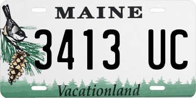 ME license plate 3413UC