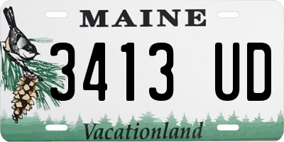 ME license plate 3413UD