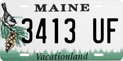 ME license plate 3413UF