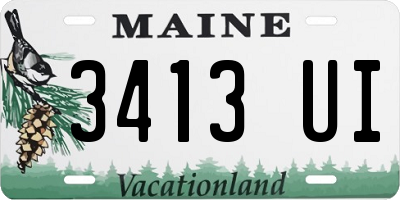 ME license plate 3413UI
