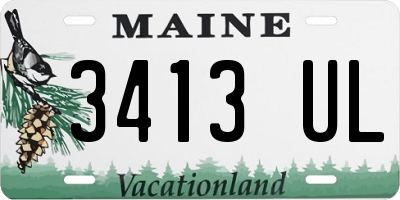 ME license plate 3413UL